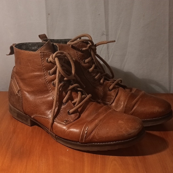 Bullboxer Men's Brown Leather Boots Size 12 - Picture 1 of 16